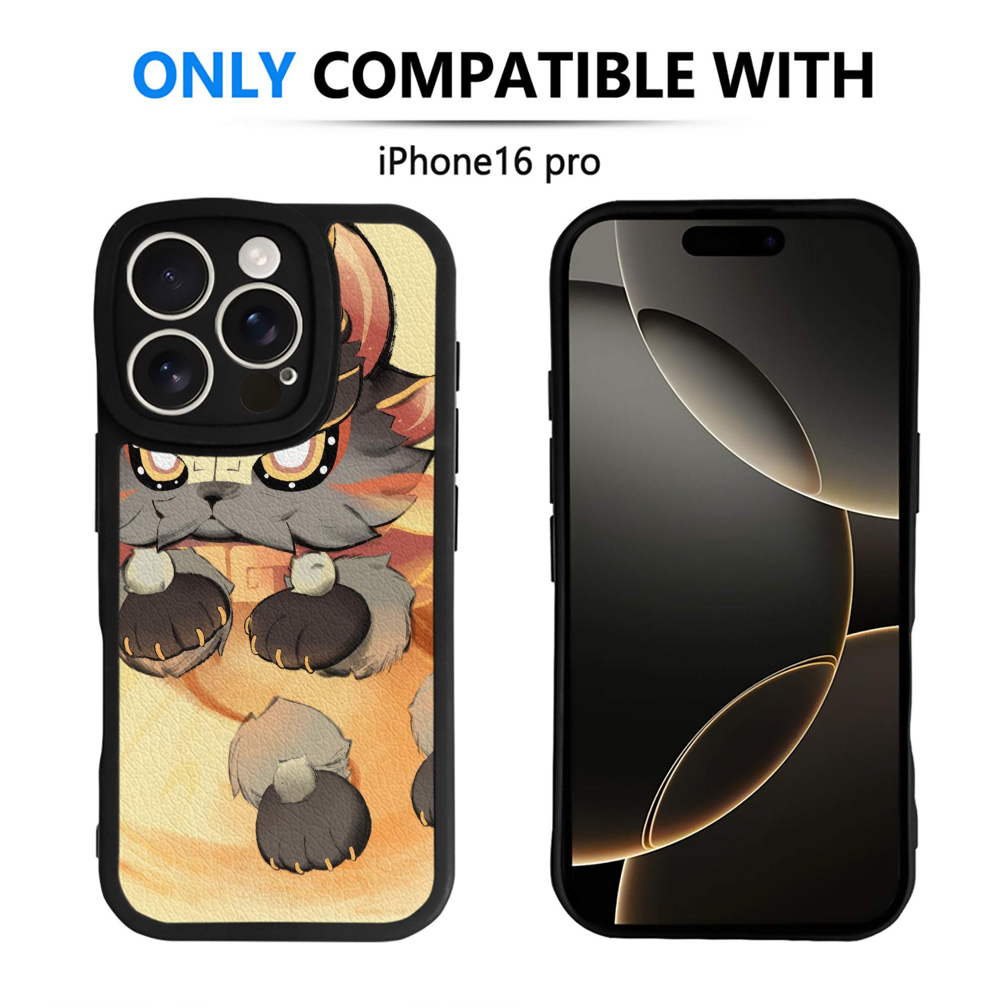 げんし神 genshin 【iPhone 16シリーズ対応】シリコンスマホケース（レザー調） 材質：シリコン